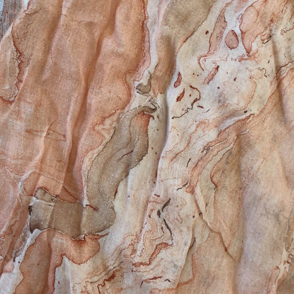 Ecote Long Peachy Abstract Print Lightweight Long… - image 3